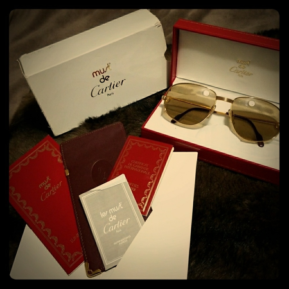 VINTAGE 1986 CARTIER SUNGLASSES